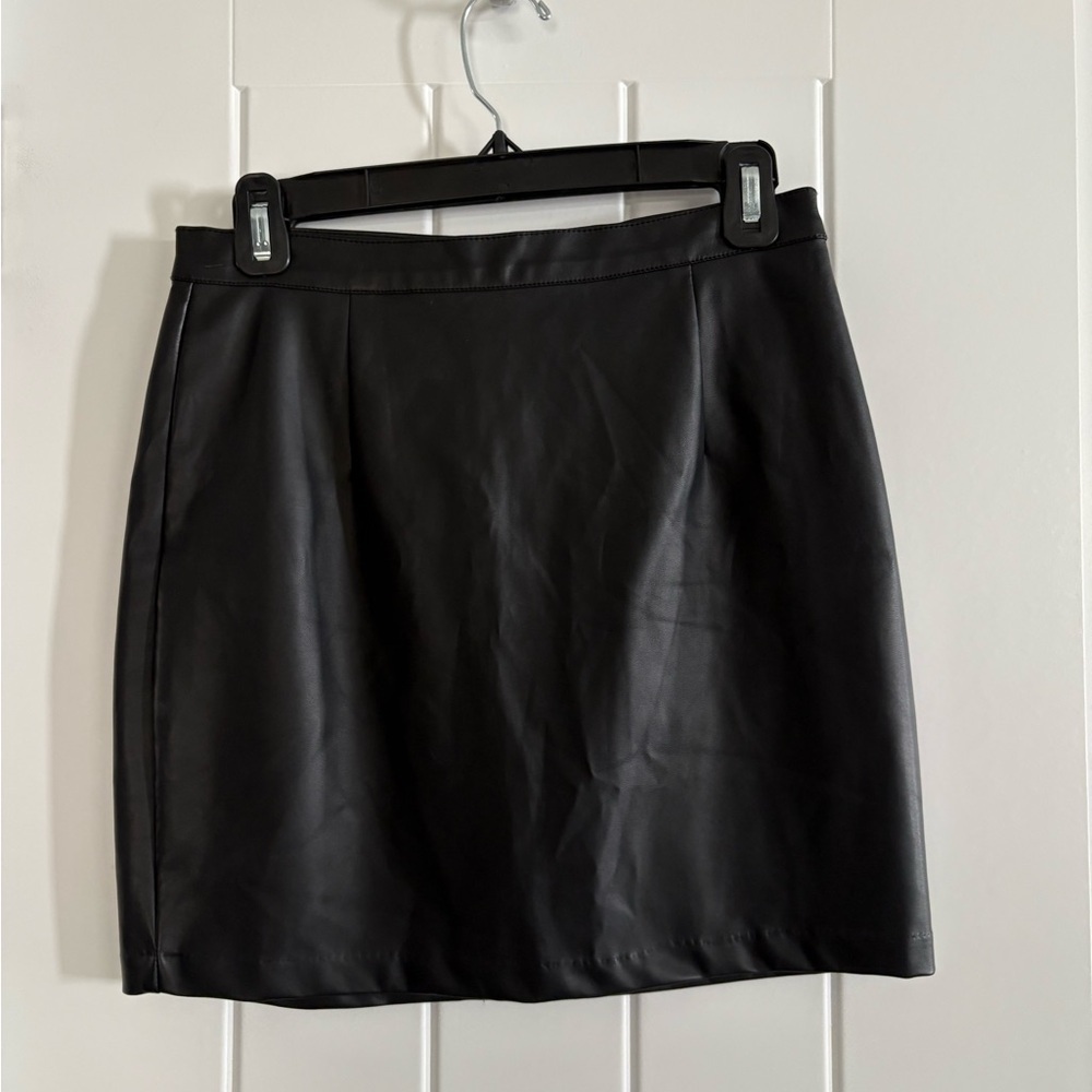 Garage Black Mini Skirt Pleather Small